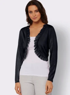 Bolero mit Chiffon-Volants