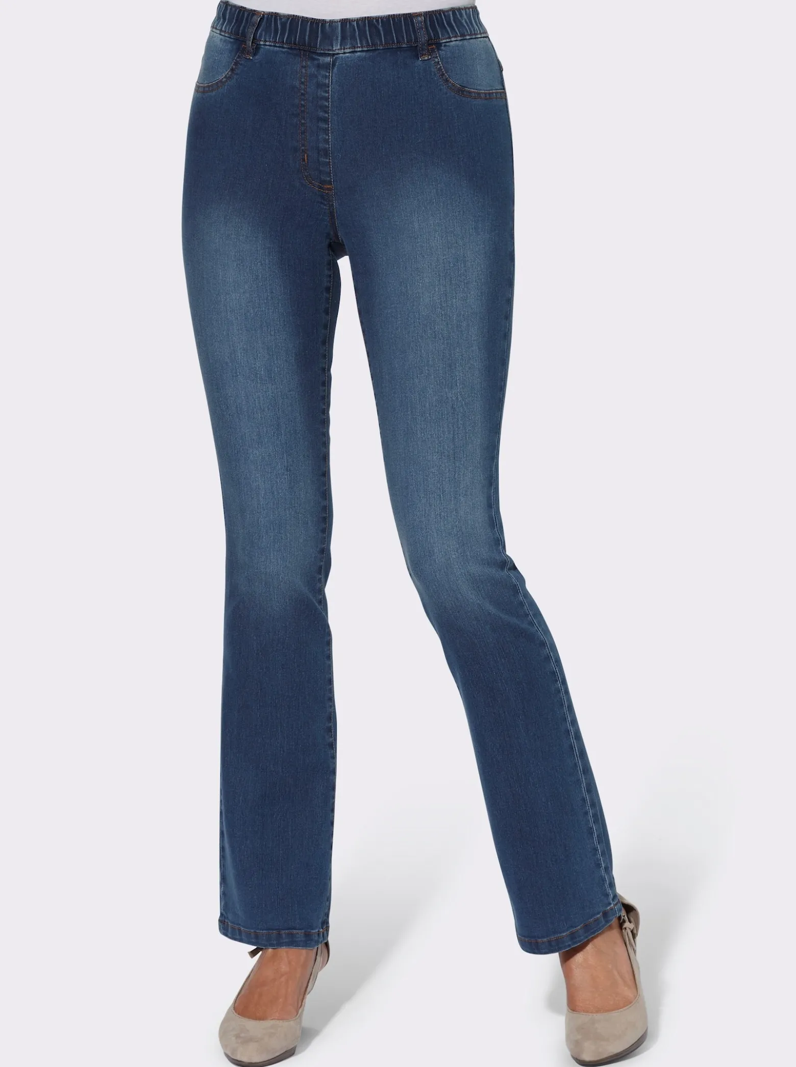 Bootcut-Jeans in Schlupfform