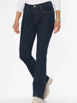 Bootcut-Jeans mit abgesteppter Biese