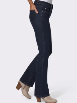 Bootcut-Jeans mit abgesteppter Biese