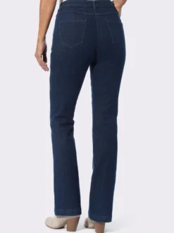 Bootcut-Jeans mit Dekoknöpfen