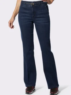 Bootcut-Jeans mit Waschung