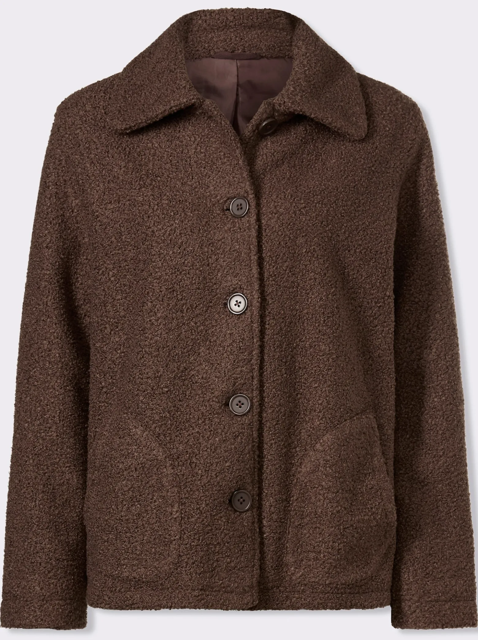 Boucléjacke für normale Wintertemperaturen