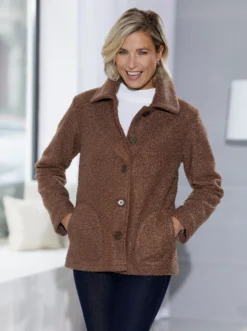 Boucléjacke für normale Wintertemperaturen
