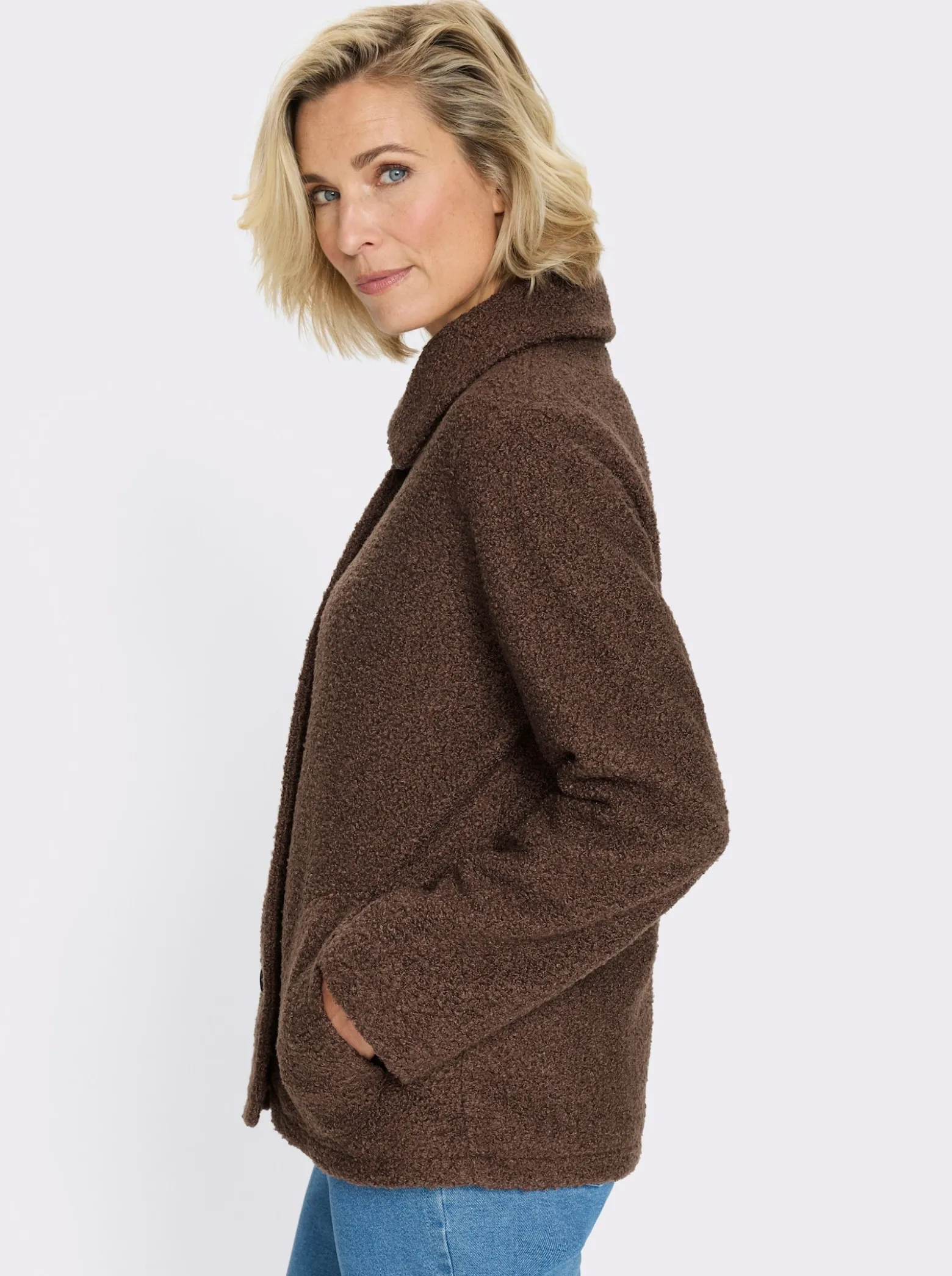 Boucléjacke für normale Wintertemperaturen