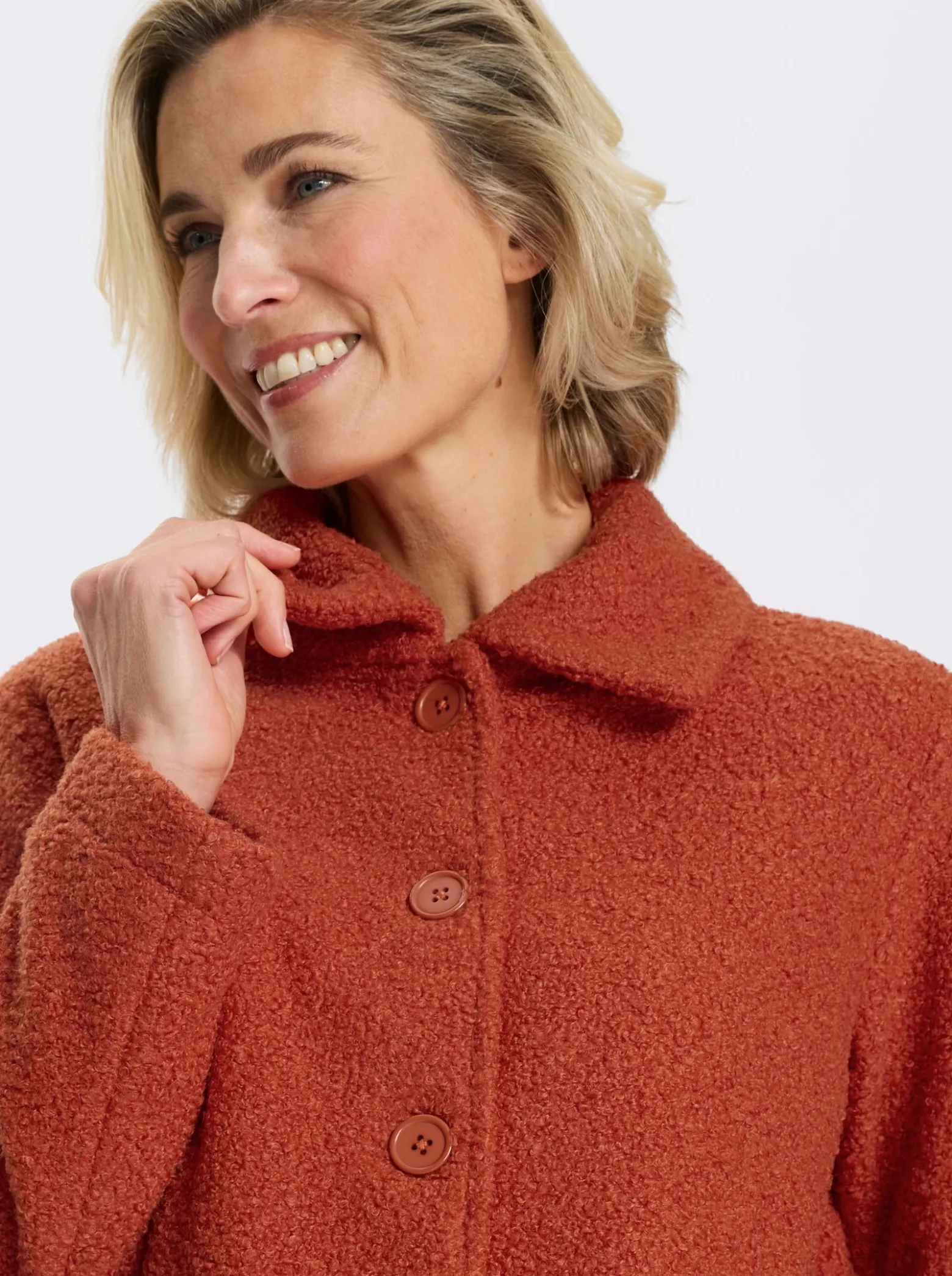 Boucléjacke für normale Wintertemperaturen