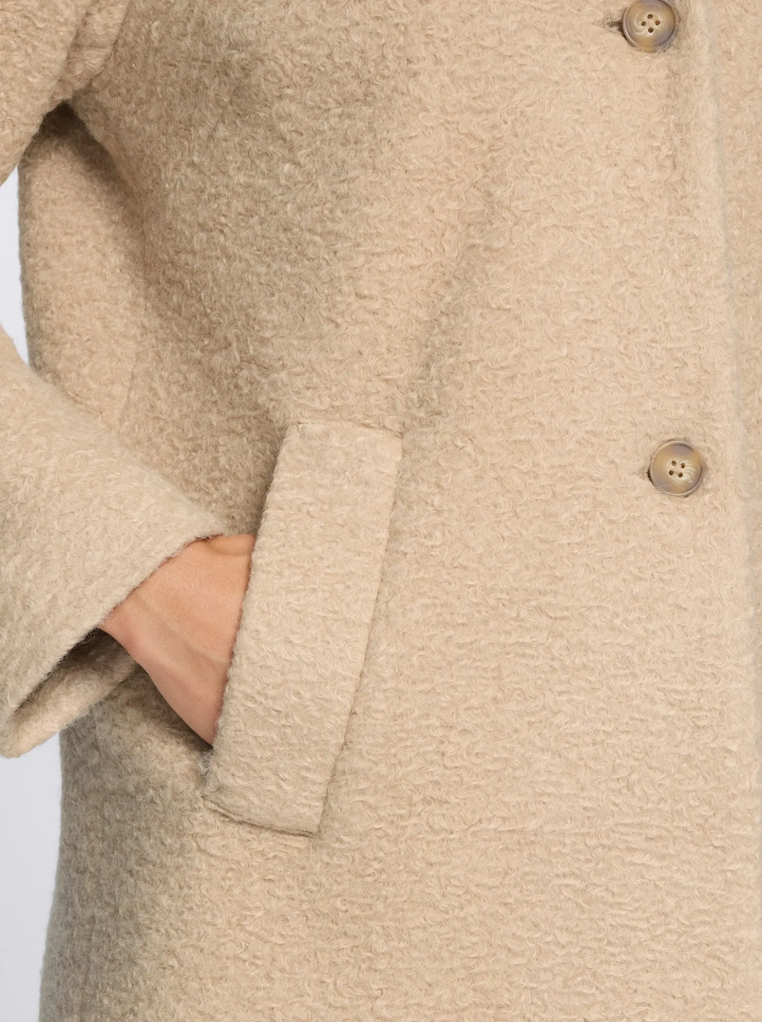 Boucléjacke mit Stehkragen