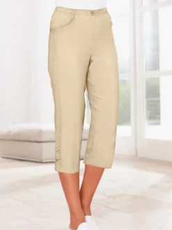 Caprihose aus Polyester, bügelfrei