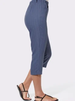 Caprihose mit imitiertem Knopfverschluss