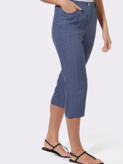 Caprihose mit imitiertem Knopfverschluss