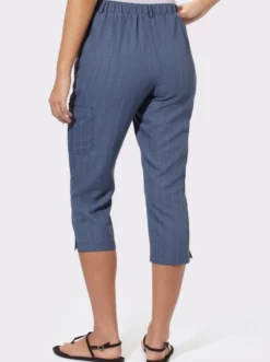 Caprihose mit imitiertem Knopfverschluss