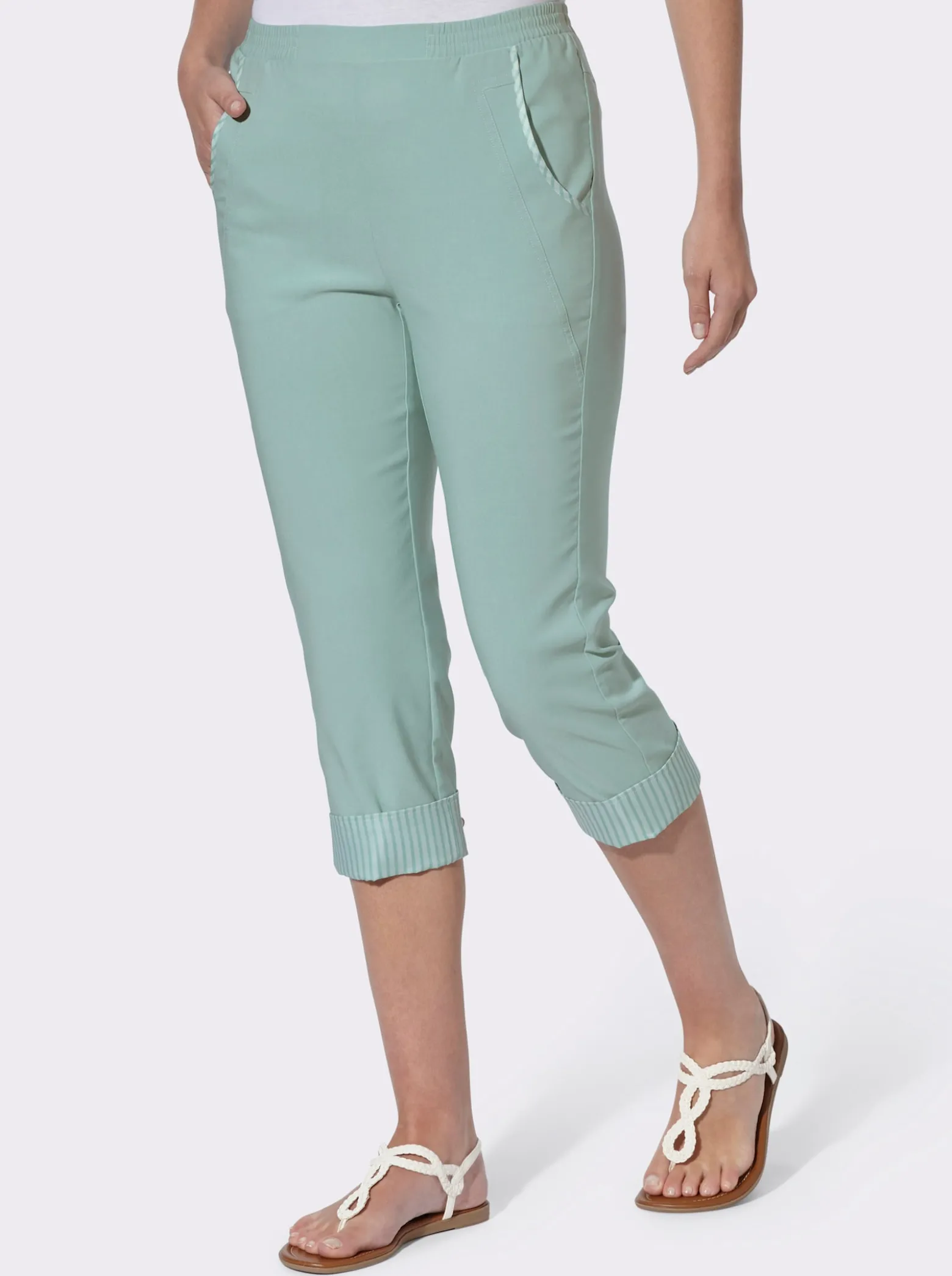 Caprihose mit Kontraststreifen