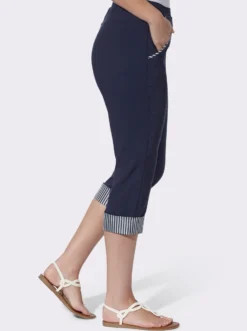 Caprihose mit Kontraststreifen