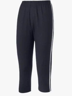 Caprileggings mit kontrastfarbigen Paspeln