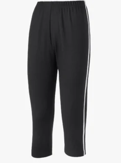 Caprileggings mit kontrastfarbigen Paspeln