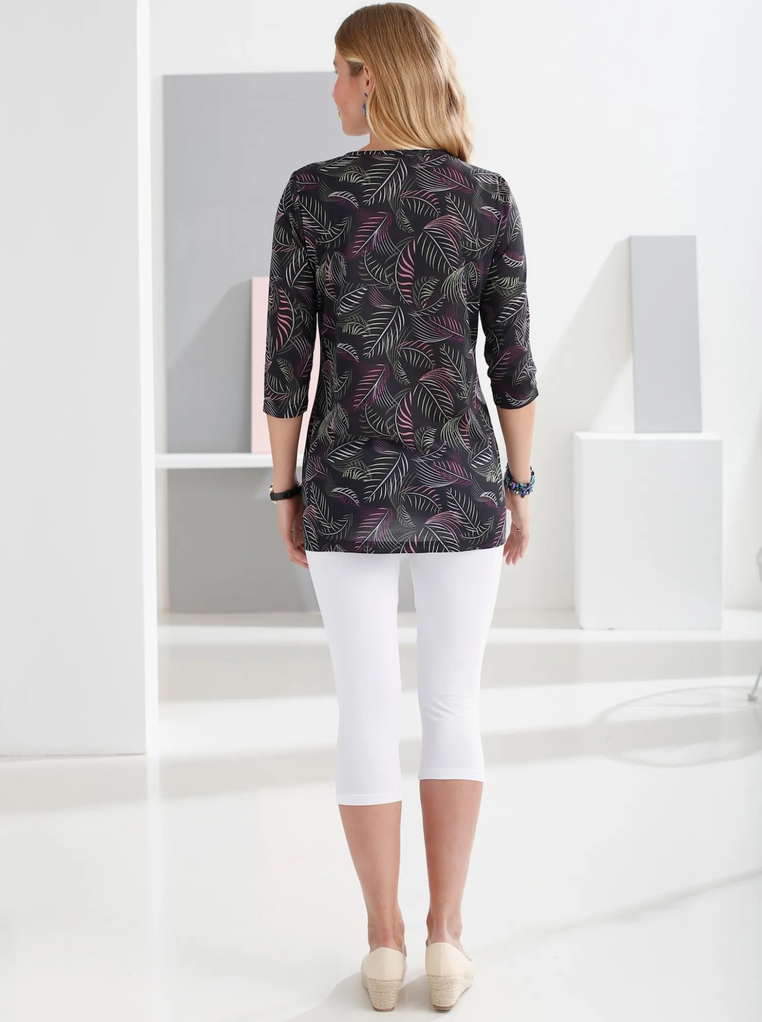Caprileggings mit Rundum-Dehnbund
