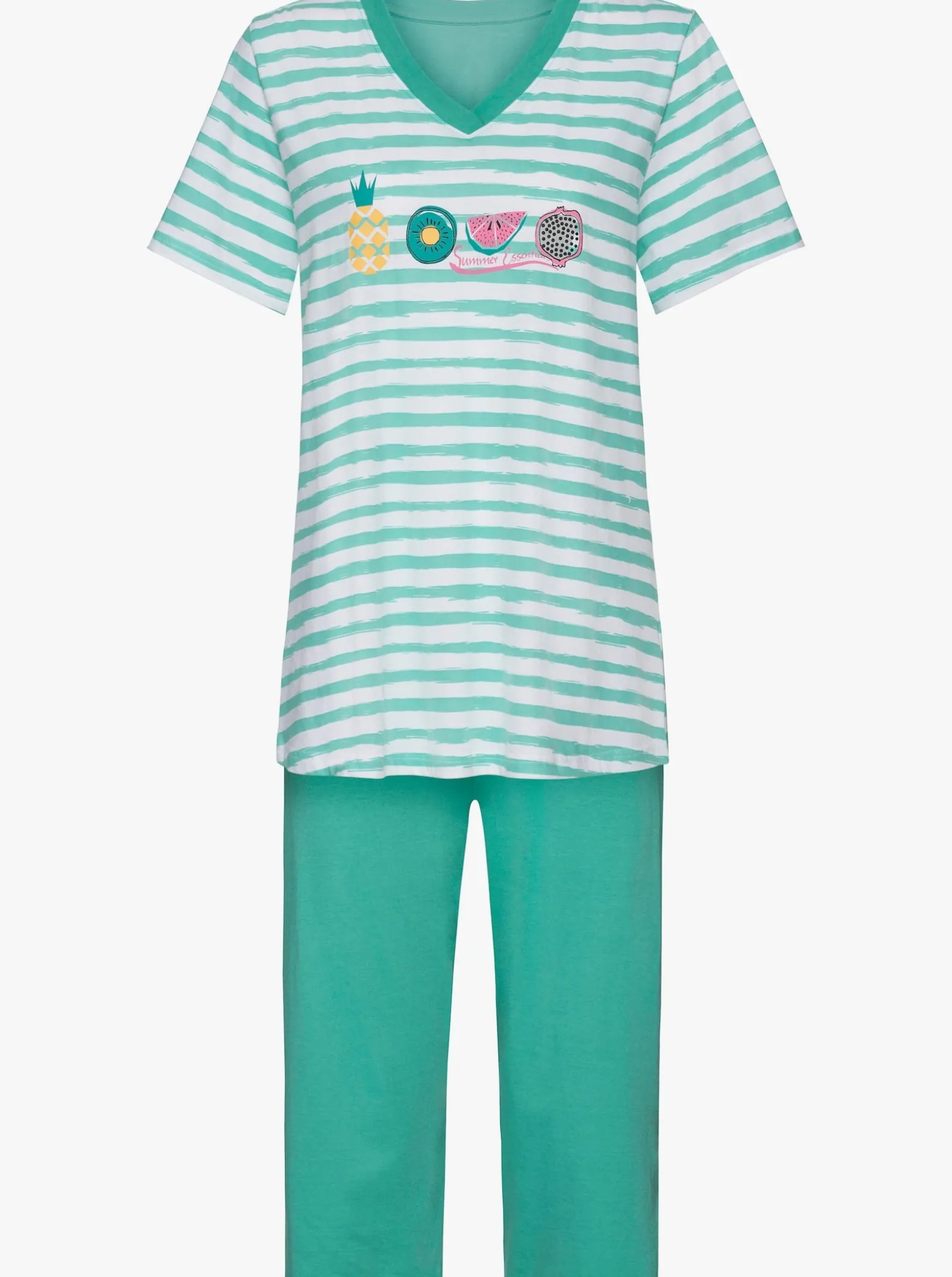 Capri-Schlafanzüge in Single-Jersey-Qualität