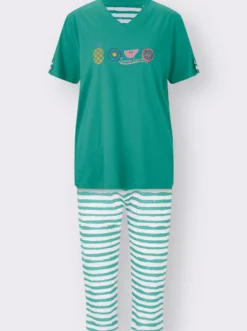 Capri-Schlafanzüge in Single-Jersey-Qualität