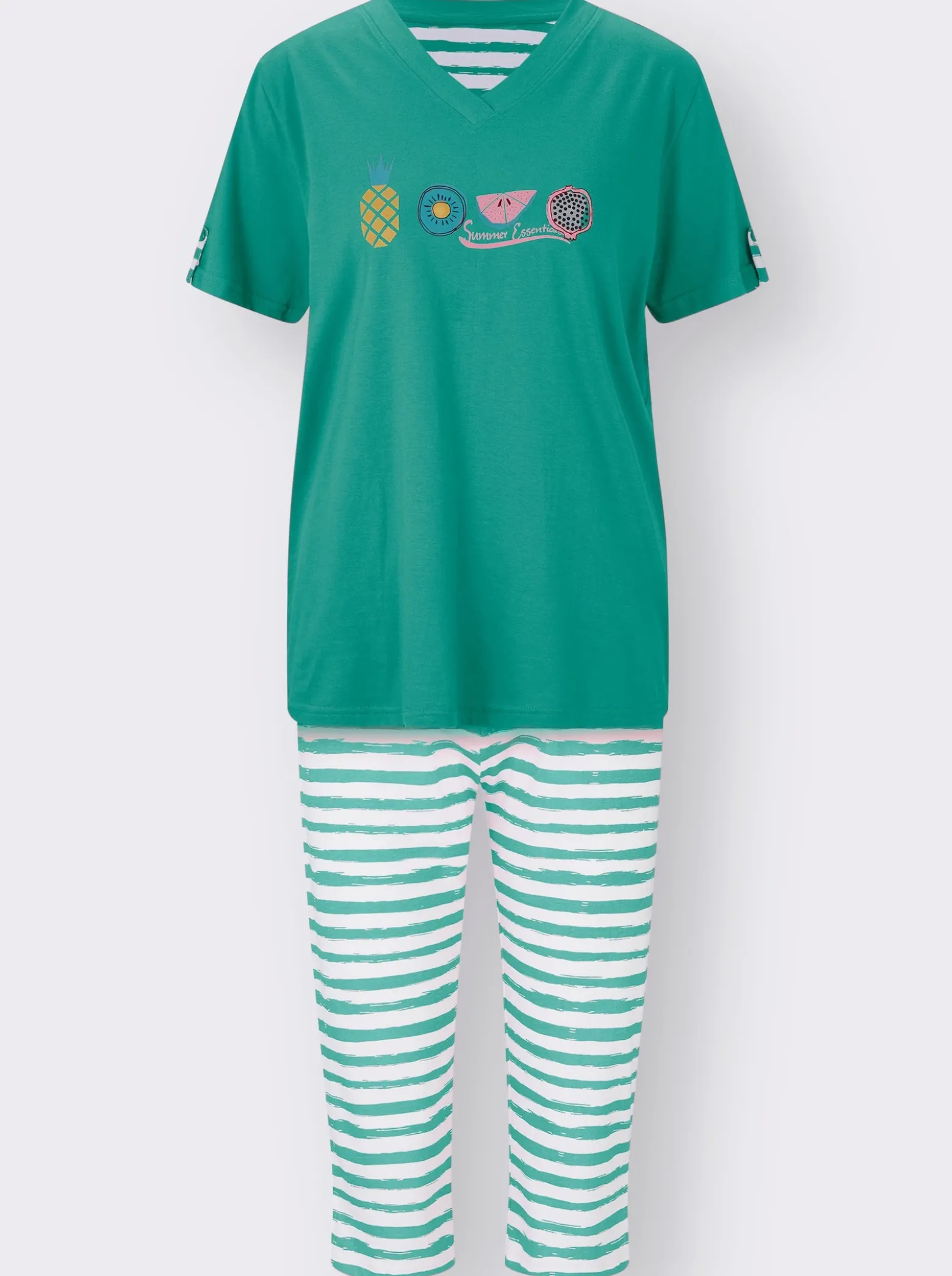 Capri-Schlafanzüge in Single-Jersey-Qualität