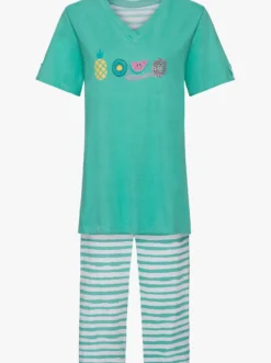 Capri-Schlafanzüge in Single-Jersey-Qualität