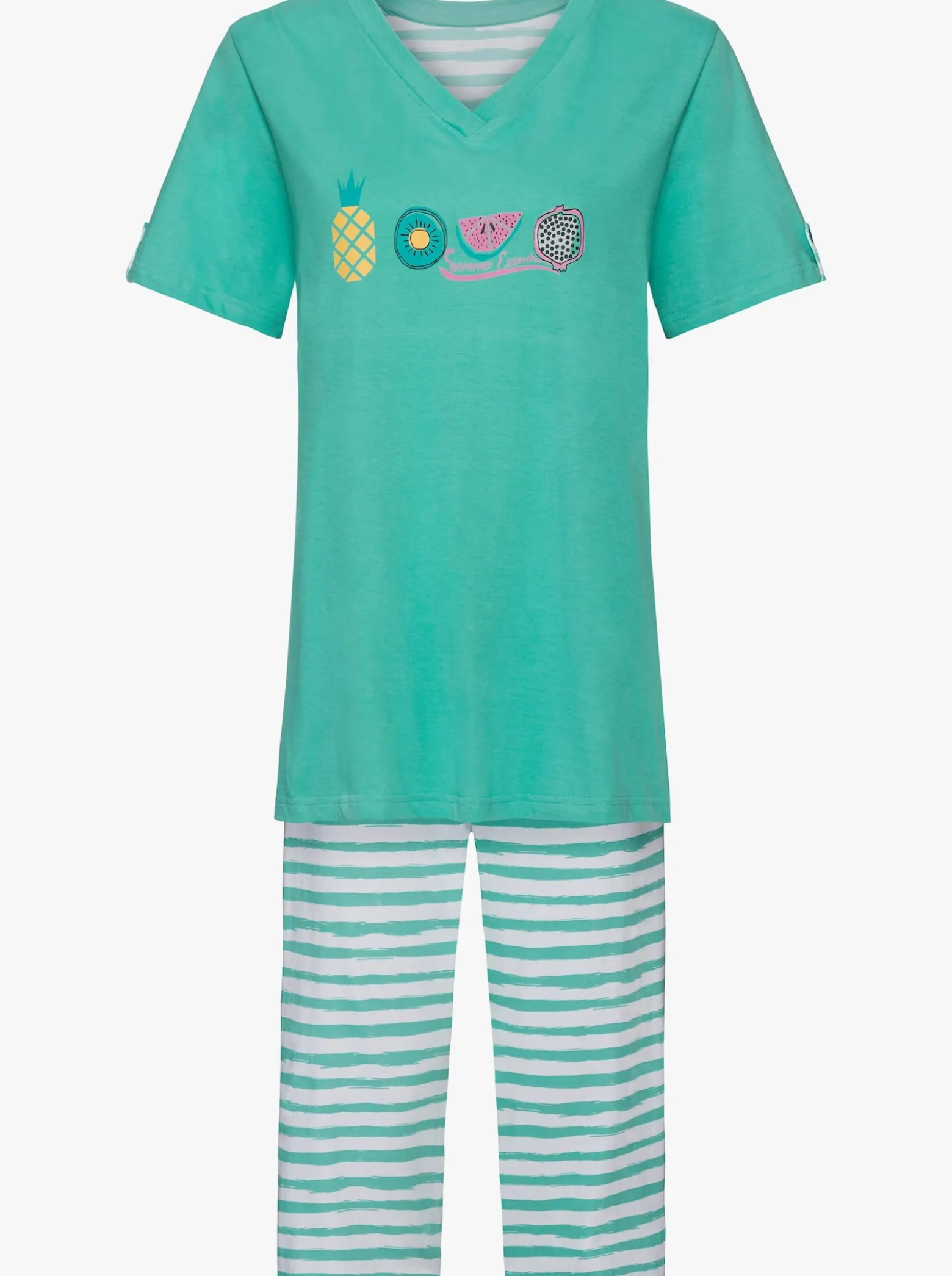 Capri-Schlafanzüge in Single-Jersey-Qualität