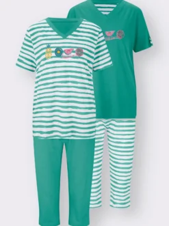 Capri-Schlafanzüge in Single-Jersey-Qualität
