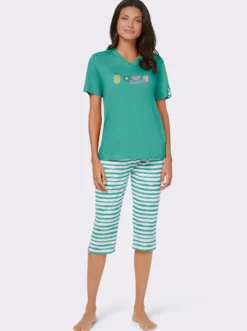 Capri-Schlafanzüge in Single-Jersey-Qualität