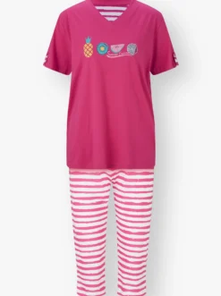 Capri-Schlafanzüge in Single-Jersey-Qualität