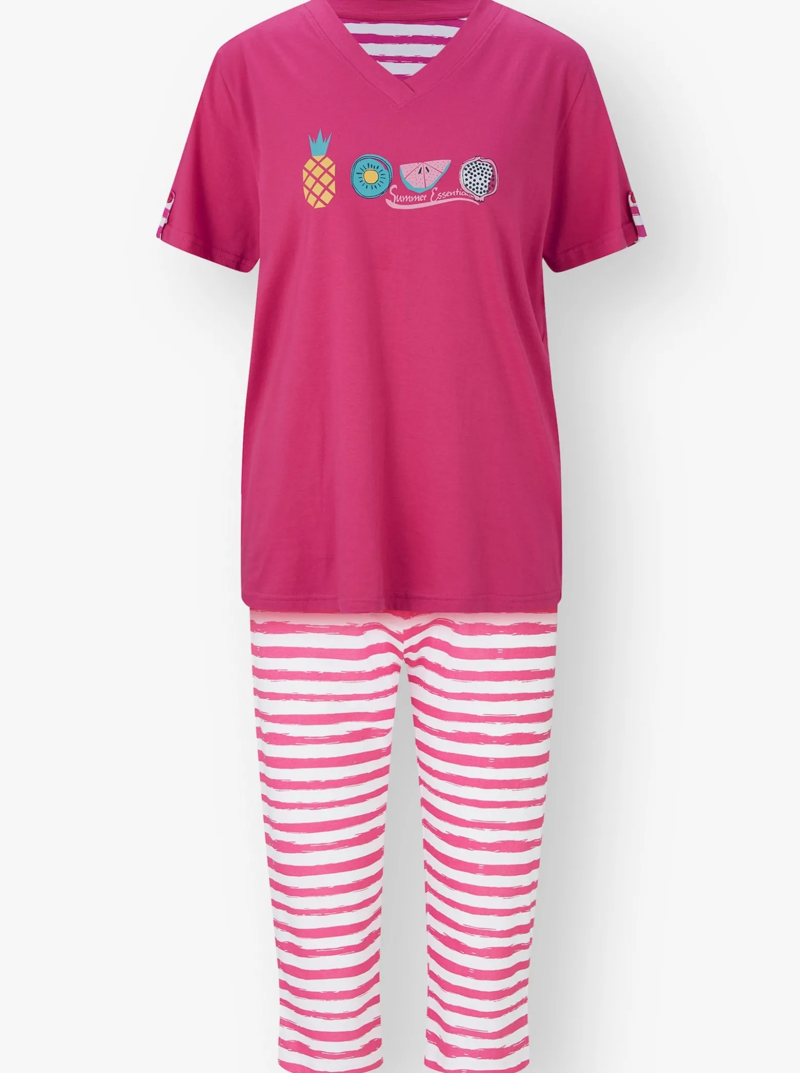 Capri-Schlafanzüge in Single-Jersey-Qualität