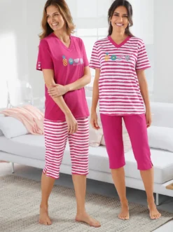Capri-Schlafanzüge in Single-Jersey-Qualität