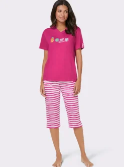 Capri-Schlafanzüge in Single-Jersey-Qualität