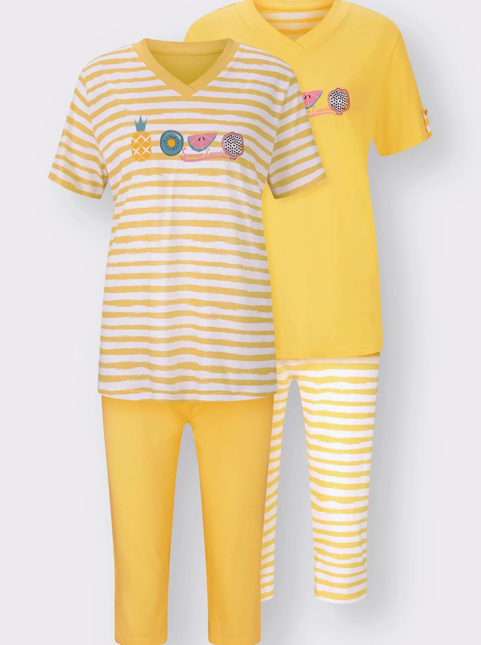 Capri-Schlafanzüge in Single-Jersey-Qualität