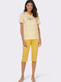 Capri-Schlafanzüge in Single-Jersey-Qualität