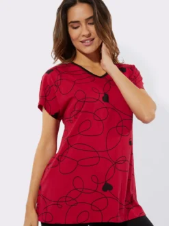 Capri-Schlafanzug aus Longshirt und Leggings