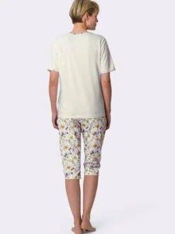 Capri-Schlafanzug aus Single-Jersey