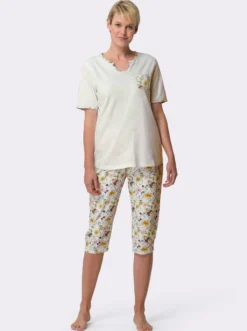 Capri-Schlafanzug aus Single-Jersey