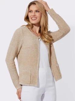Cardigan aus Bändchengarn