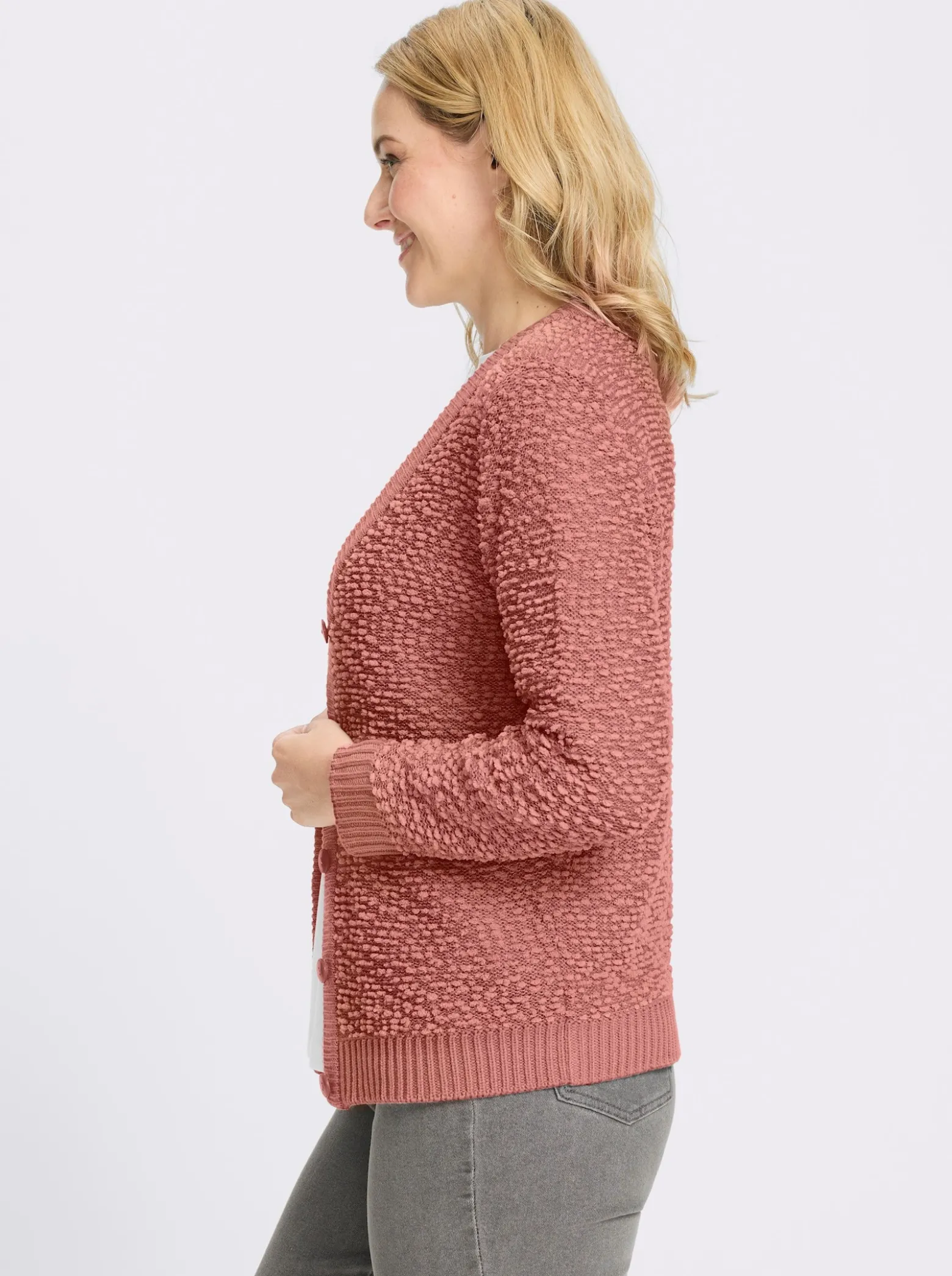 Cardigan aus Effektgarn