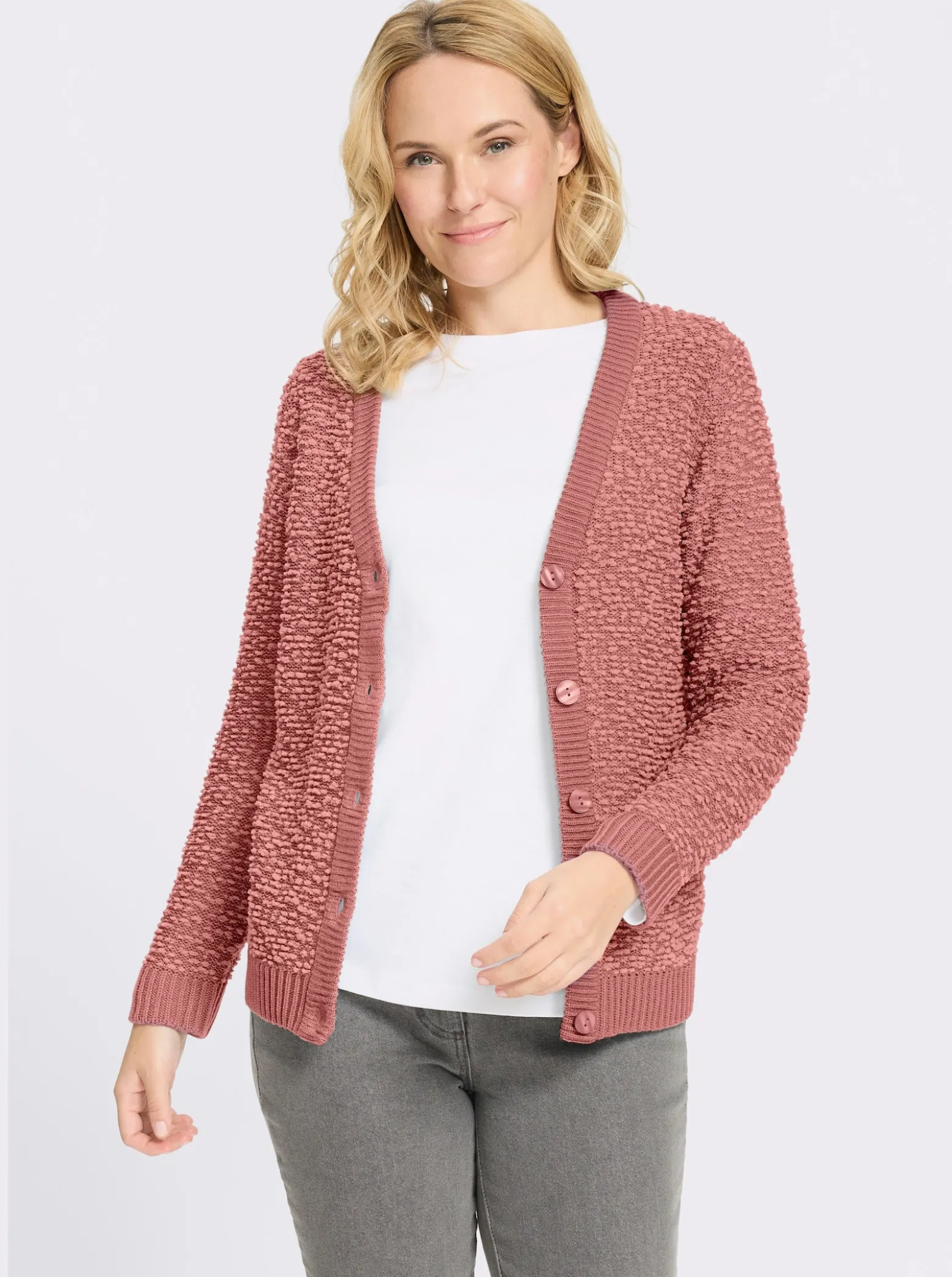 Cardigan aus Effektgarn