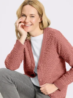 Cardigan aus Effektgarn