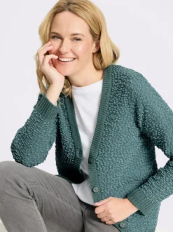Cardigan aus Effektgarn