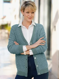 Cardigan aus Effektgarn