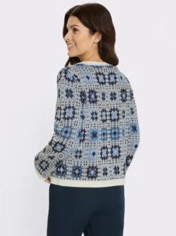 Cardigan im Patchwork-Muster