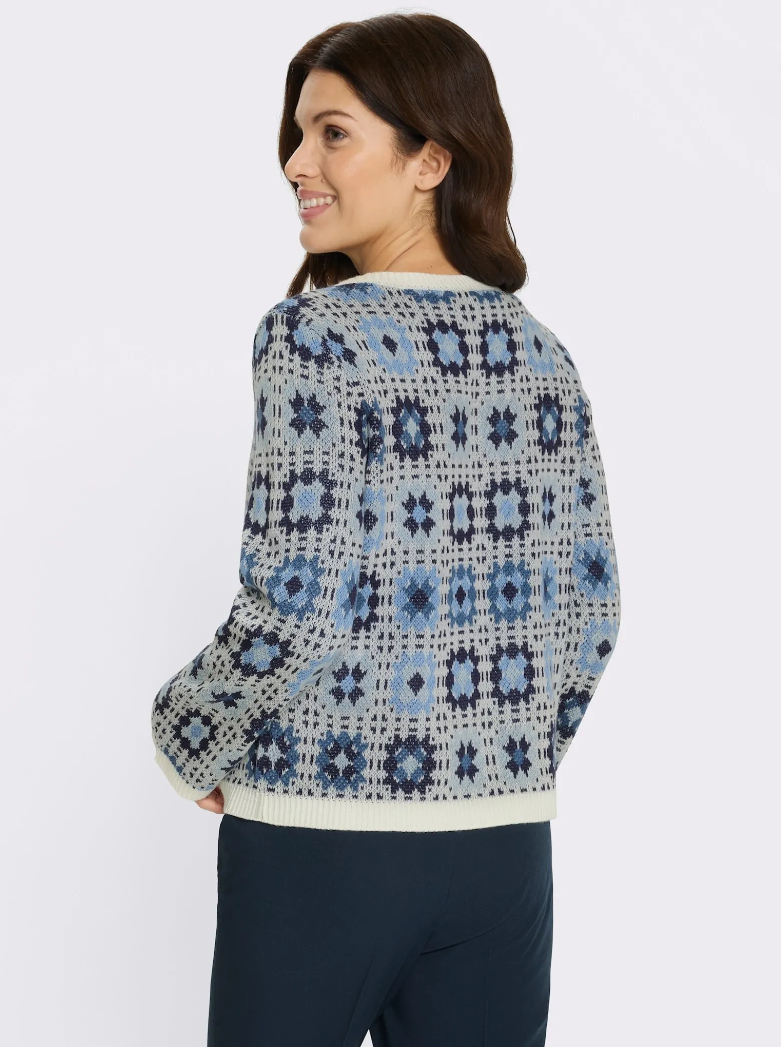 Cardigan im Patchwork-Muster