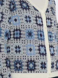 Cardigan im Patchwork-Muster