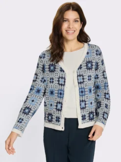 Cardigan im Patchwork-Muster
