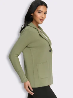 Cardigan in Jacquard-Strick-Qualität