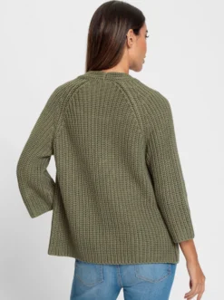 Cardigan in offener Form