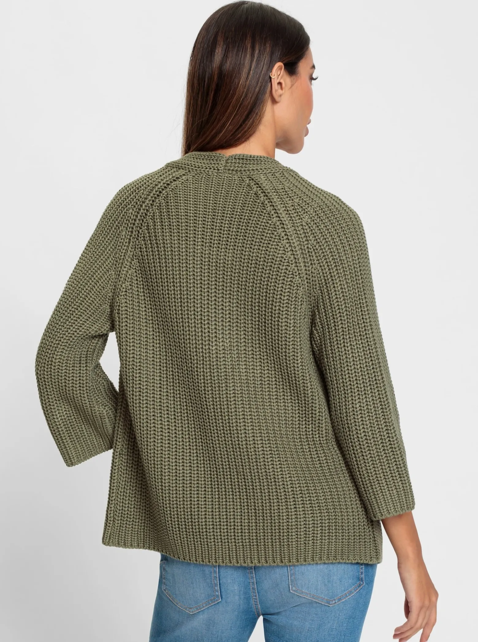 Cardigan in offener Form