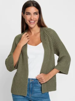 Cardigan in offener Form